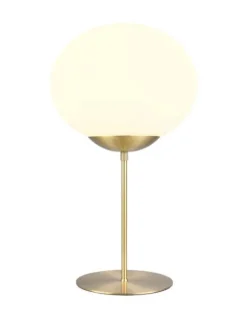 Trio Lighting Sisustusvalaisimet|pöytävalaisin Fomento E27 mattamessinki/valkoi