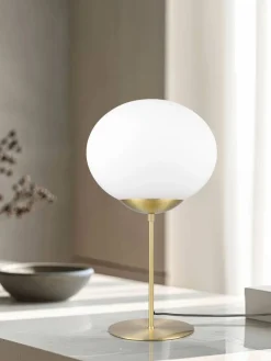 Trio Lighting Sisustusvalaisimet|pöytävalaisin Fomento E27 mattamessinki/valkoi