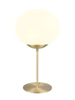 Trio Lighting Sisustusvalaisimet|pöytävalaisin Fomento E27 mattamessinki/valkoi