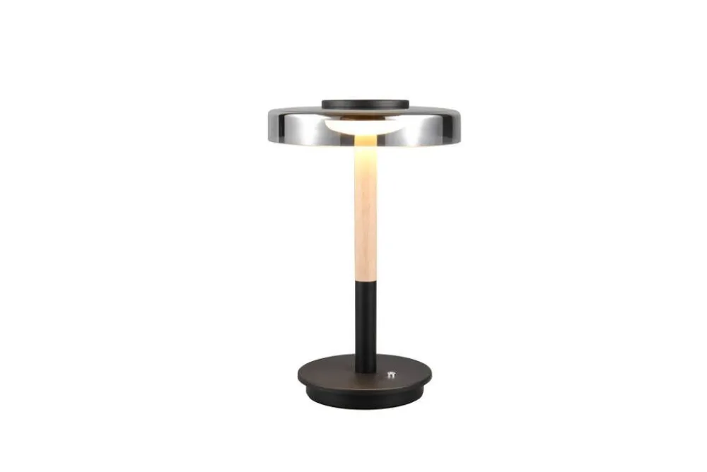 Trio Lighting Sisustusvalaisimet|pöytävalaisin Celeste LED mattamusta/kromattu/