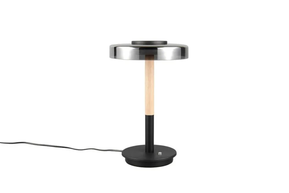 Trio Lighting Sisustusvalaisimet|pöytävalaisin Celeste LED mattamusta/kromattu/