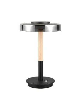 Trio Lighting Sisustusvalaisimet|pöytävalaisin Celeste LED mattamusta/kromattu/