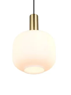 Trio Lighting Sisustusvalaisimet|riippuvalaisin Diva E27 mattamessinki/valkoine