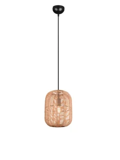 riippuvalaisin Runa 25 cm E27 mattamusta/sisal>Trio Lighting Clearance