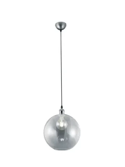 Trio Lighting Sisustusvalaisimet|riippuvalaisin Dino E27 harjattu teräs