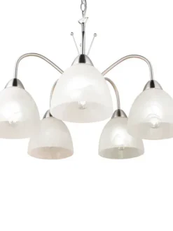 Trio Lighting Sisustusvalaisimet|riippuvalaisin Dobby 5-os E27 harjattu teräs/a