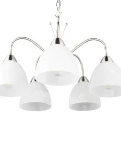 Trio Lighting Sisustusvalaisimet|riippuvalaisin Dobby 5-os E27 harjattu teräs/a