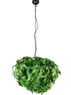 Trio Lighting Sisustusvalaisimet|riippuvalaisin Leavy 70 cm 4xE14 vihreä