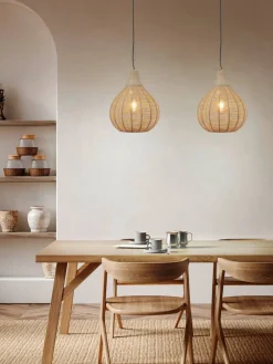 riippuvalaisin Janne 35,5 cm E27 beige>Trio Lighting Discount