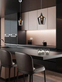 Trio Lighting Sisustusvalaisimet|riippuvalaisin Calais E27 savu