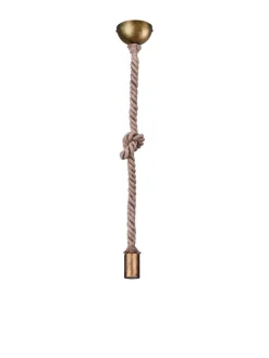 Trio Lighting Sisustusvalaisimet|riippuvalaisin Rope 1-os E27 antiikkimessinki