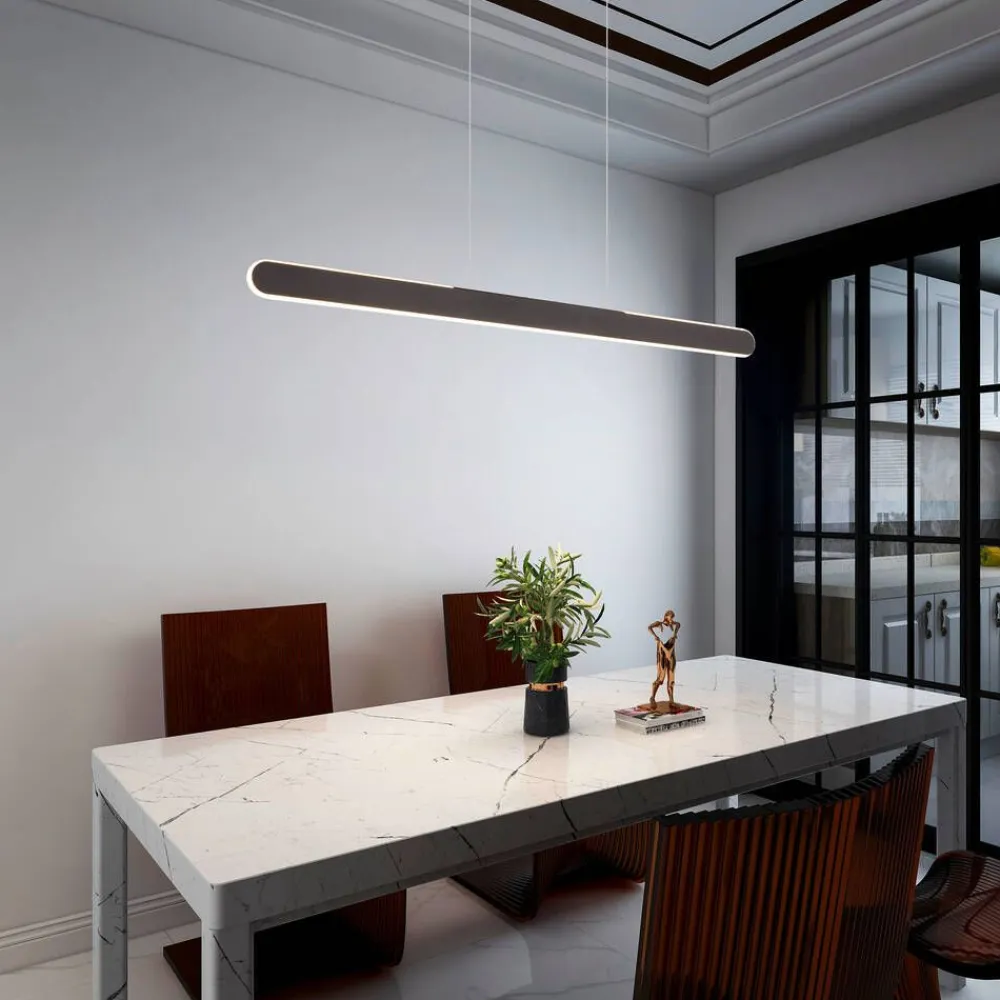 riippuvalaisin Helios LED 100 cm mattamusta>Trio Lighting New
