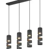 Trio Lighting Sisustusvalaisimet|riippuvalaisin Stream 4-os GU10 mattamusta