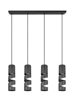 Trio Lighting Sisustusvalaisimet|riippuvalaisin Stream 4-os GU10 mattamusta