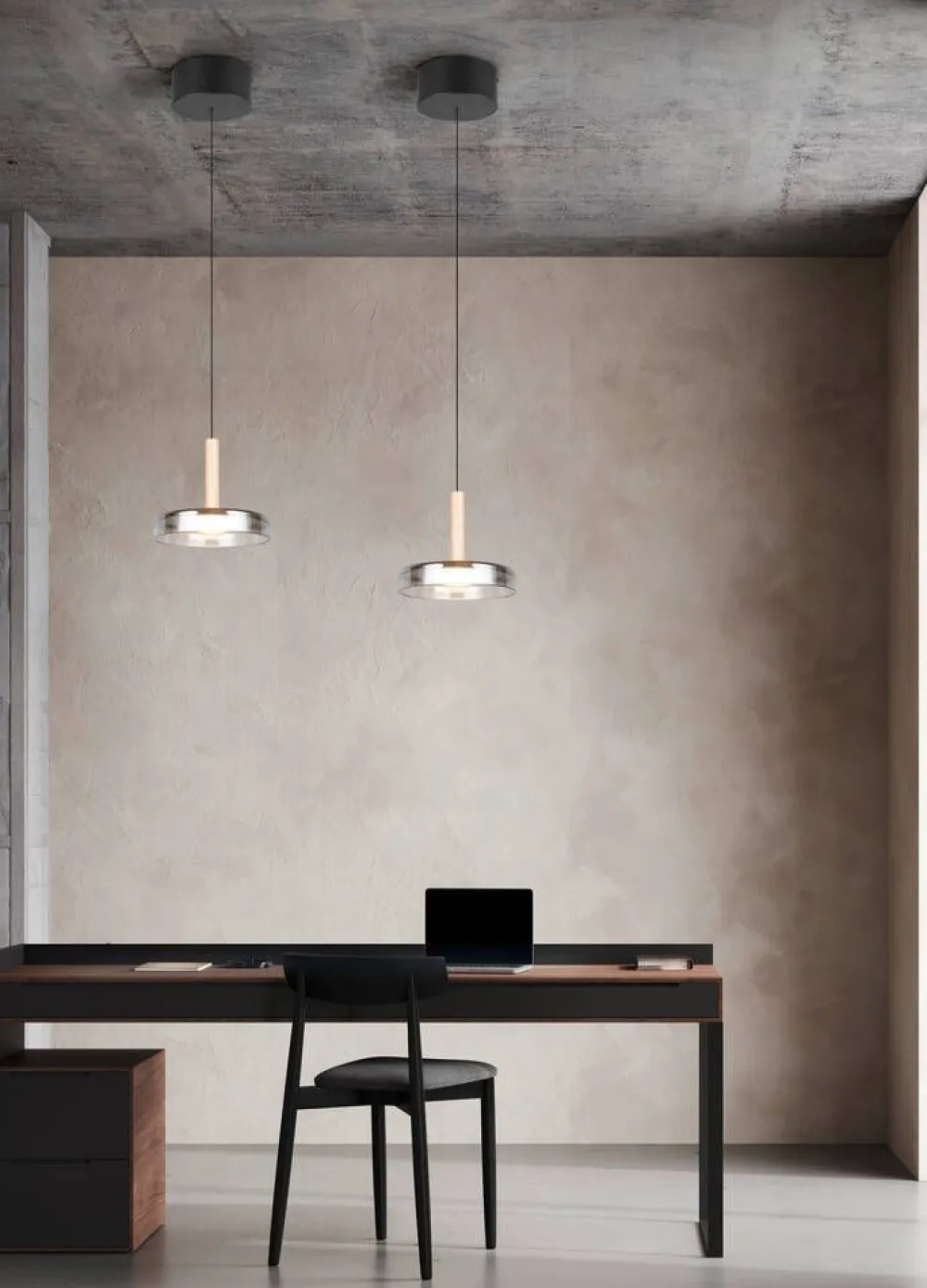 Trio Lighting Sisustusvalaisimet|riippuvalaisin Celeste LED 1-os mattamusta/kro
