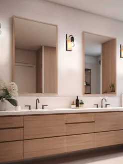 Trio Lighting Sisustusvalaisimet|seinävalaisin Arturo H2O 1-os E27 puu/mattamus