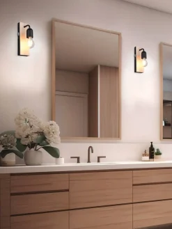 Trio Lighting Sisustusvalaisimet|seinävalaisin Arturo H2O 1-os E27 puu/mattamus