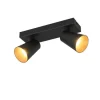 Trio Lighting Sisustusvalaisimet|spottivalaisin Sharp 2-os GU10 mattamusta/kult