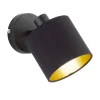 spottivalaisin Tommy 1-os E14 mattamusta/kulta>Trio Lighting