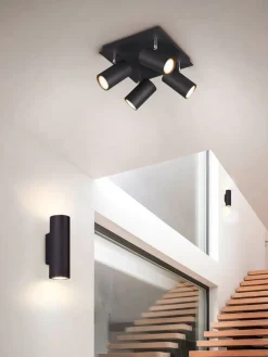Trio Lighting Sisustusvalaisimet|spottivalaisin Marley 4-os GU10 mattamusta