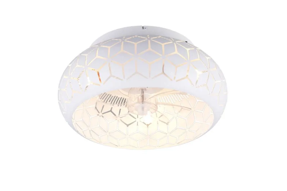 Trio Lighting Sisustusvalaisimet|tuuletinkattovalaisin Bidar 3xE27 mattavalkoin