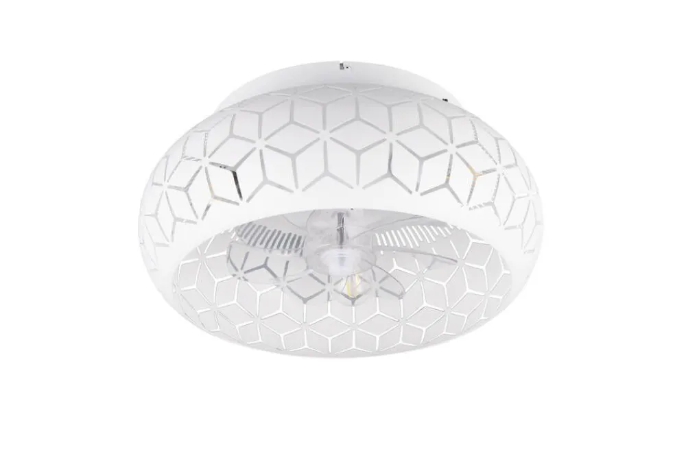 Trio Lighting Sisustusvalaisimet|tuuletinkattovalaisin Bidar 3xE27 mattavalkoin