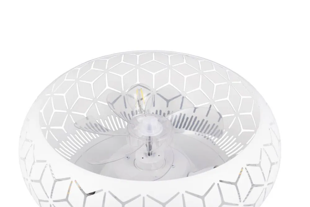Trio Lighting Sisustusvalaisimet|tuuletinkattovalaisin Bidar 3xE27 mattavalkoin