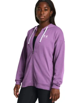 Under Armour Fleecet, Colleget Ja Hupparit|collegetakki Rival oversize fullzip hood 560 Provence purple