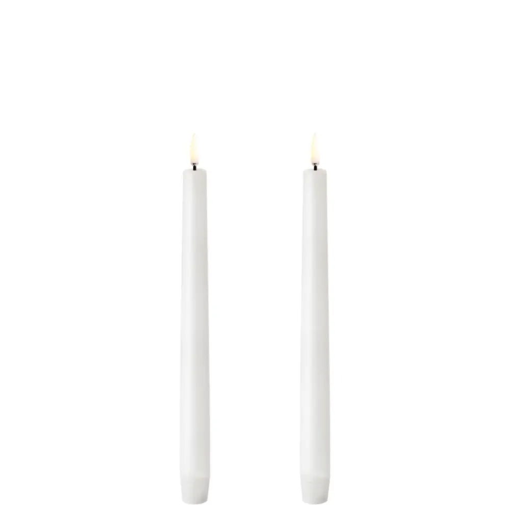Uyuni Koriste- Ja Kausivalot|LED kynttilä 2,3x25 cm valkea smooth 2 kpl