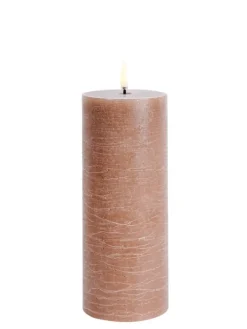Uyuni Koriste- Ja Kausivalot|LED pöytäkynttilä 7,8x20 cm caramel rustiikki