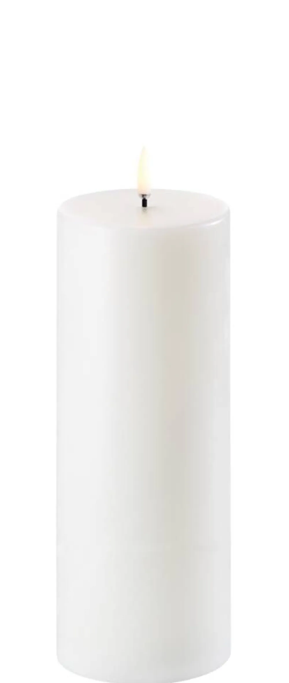 Uyuni Koriste- Ja Kausivalot|LED pöytäkynttilä 7,8x20 cm valkea smooth