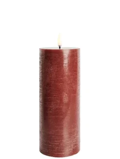 LED pöytäkynttilä 7,8x20 cm carmine red rustiikki>Uyuni