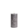 Uyuni Koriste- Ja Kausivalot|LED pöytäkynttilä 7,8x15 cm harmaa rustiikki