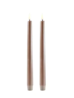 Uyuni Koriste- Ja Kausivalot|LED-kruunukynttilä 2,3x25 cm Sandstone Smooth 2 kpl