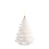 Uyuni Koriste- Ja Kausivalot|LED-kynttilä kuusi 9x12 cm Nordic white Smooth