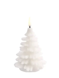 Uyuni Koriste- Ja Kausivalot|LED-kynttilä kuusi 9x12 cm Nordic white Smooth