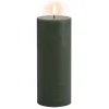 Uyuni Koriste- Ja Kausivalot|LED-kynttilä 7,8x20,3 cm Olive green Rustic