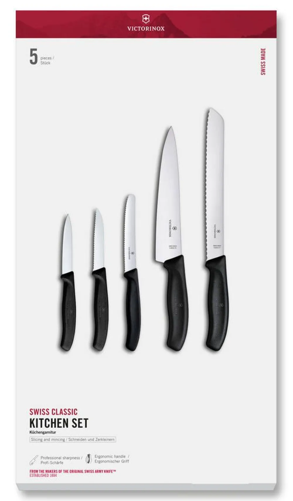 veitsisetti 5-osaa musta>Victorinox New