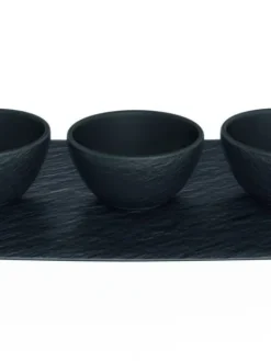 Manufacture Rock Dippikulhosetti musta 4-os.>Villeroy&Boch Online