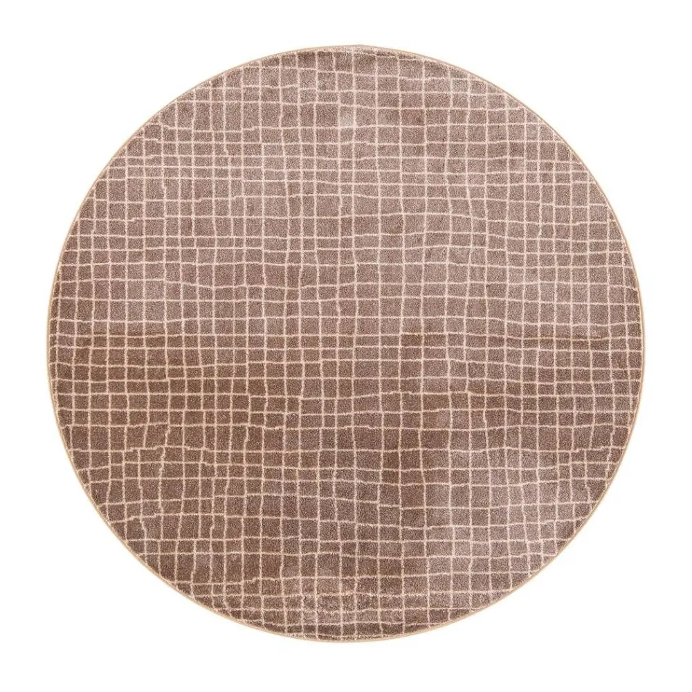 VM-Carpet Pyöreät Matot|Aari 14 ruskea, kantti 5938, Ø 240 cm