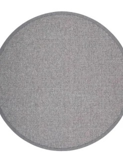 VM-Carpet Pyöreät Matot|Esmeralda 77 harmaa, Ø 240 cm, kantti 077 B
