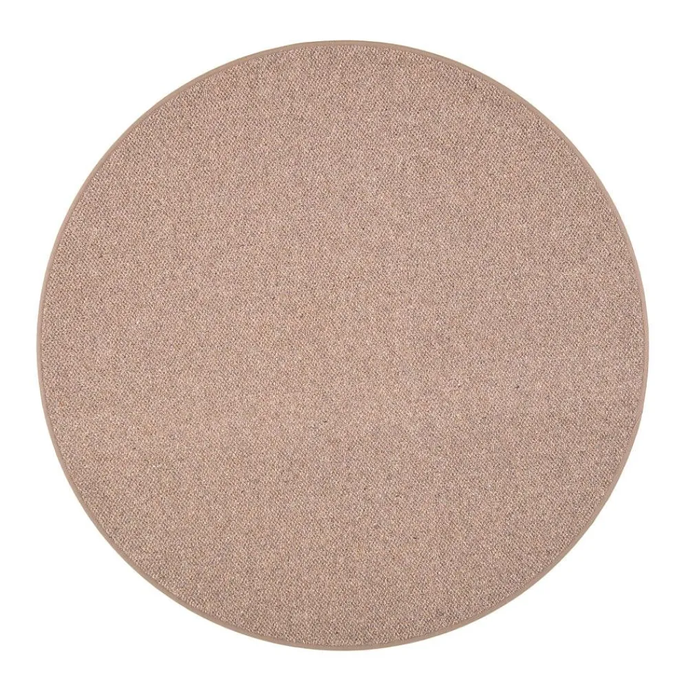 Hiillos, 752 ruskea Ø 240 cm, kantti 25 B>VM-Carpet Clearance