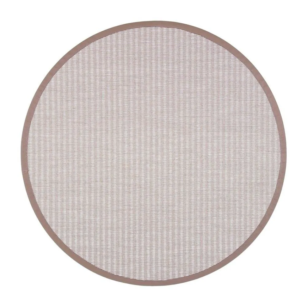 VM-Carpet Pyöreät Matot|Kelo beige/valkoinen 72/81 Ø 133 cm, kantti 32