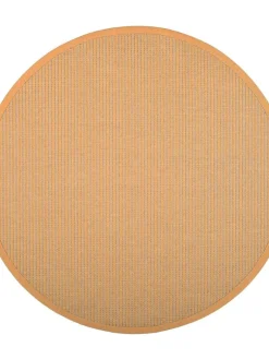 VM-Carpet Pyöreät Matot|Lyyra 71 keltainen,  Ø 133  cm, kantti 41