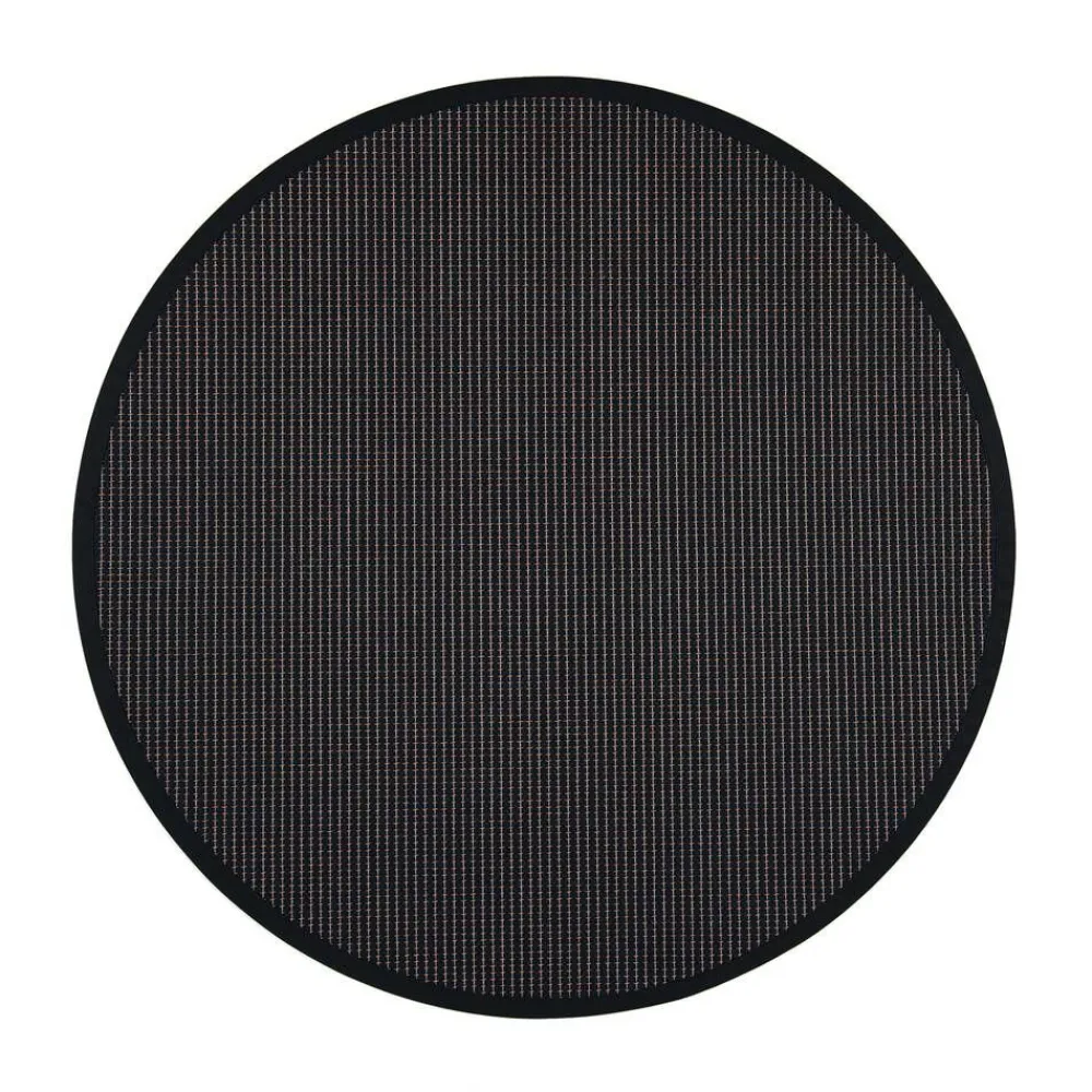 VM-Carpet Pyöreät Matot|Lyyra 70 musta, Ø 200 cm, kantti 17