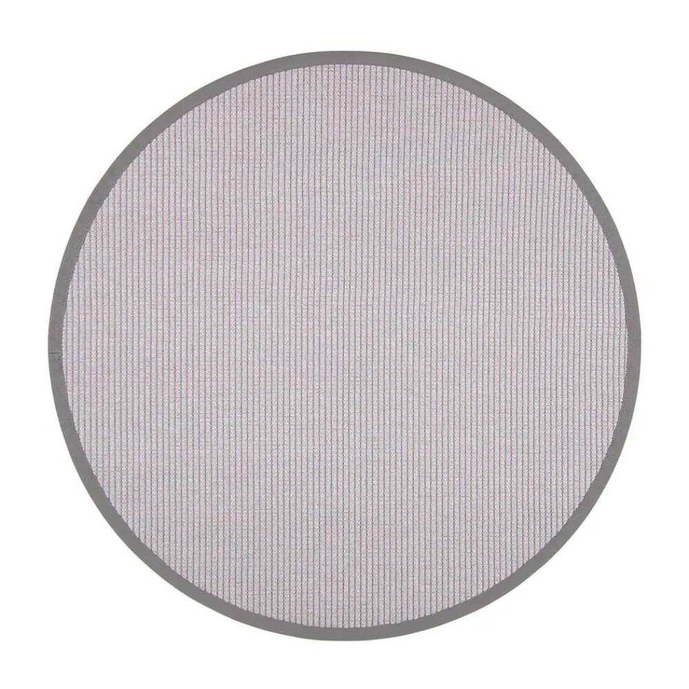 VM-Carpet Pyöreät Matot|Lyyra 66 vaaleanharmaa Ø 160 cm, kantti 29