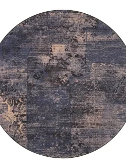 VM-Carpet Pyöreät Matot|matto Rustiikki ø 200 cm 79 sinivintage