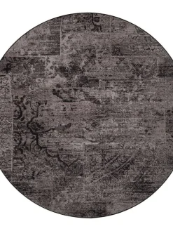 matto Rustiikki ø 240 cm 98 musta>VM-Carpet Online