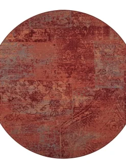 matto Rustiikki ø 133 cm 14 puna-oranssi>VM-Carpet Hot
