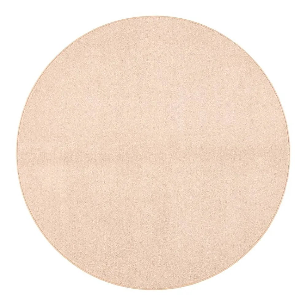 VM-Carpet Pyöreät Matot|Onni, 34 beige Ø 133 cm, kantti 5938